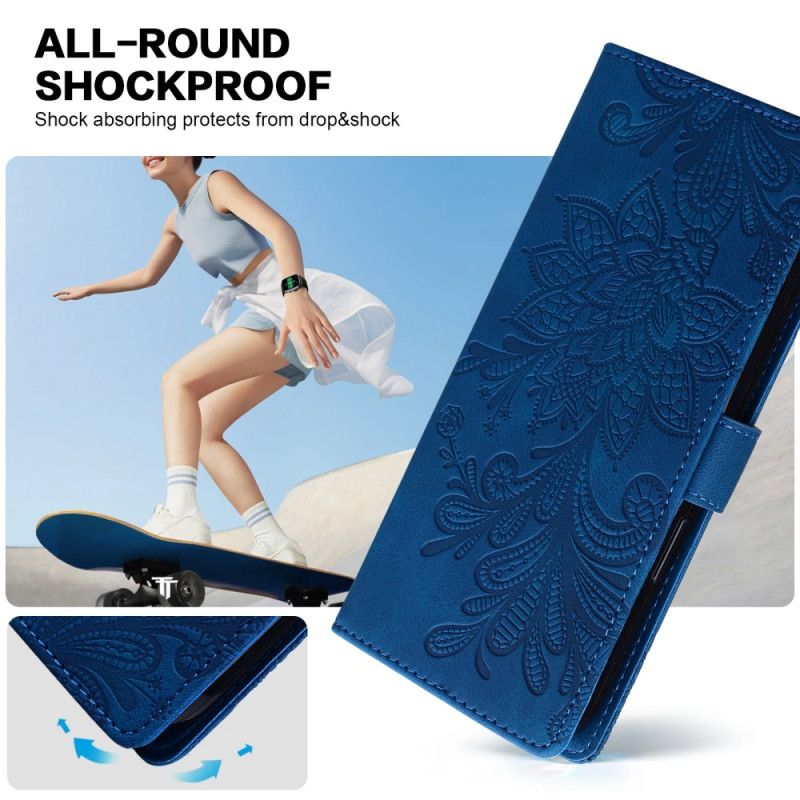 Flip Cover Til Samsung Galaxy S25 5g Blomstermønster Med Blonde
