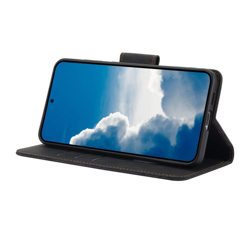 Flip Cover Til Samsung Galaxy S25 5g Blomstermønster Med Ruskindseffekt
