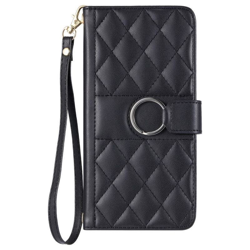 Flip Cover Til Samsung Galaxy S25 5g Rund Ring Og Remme