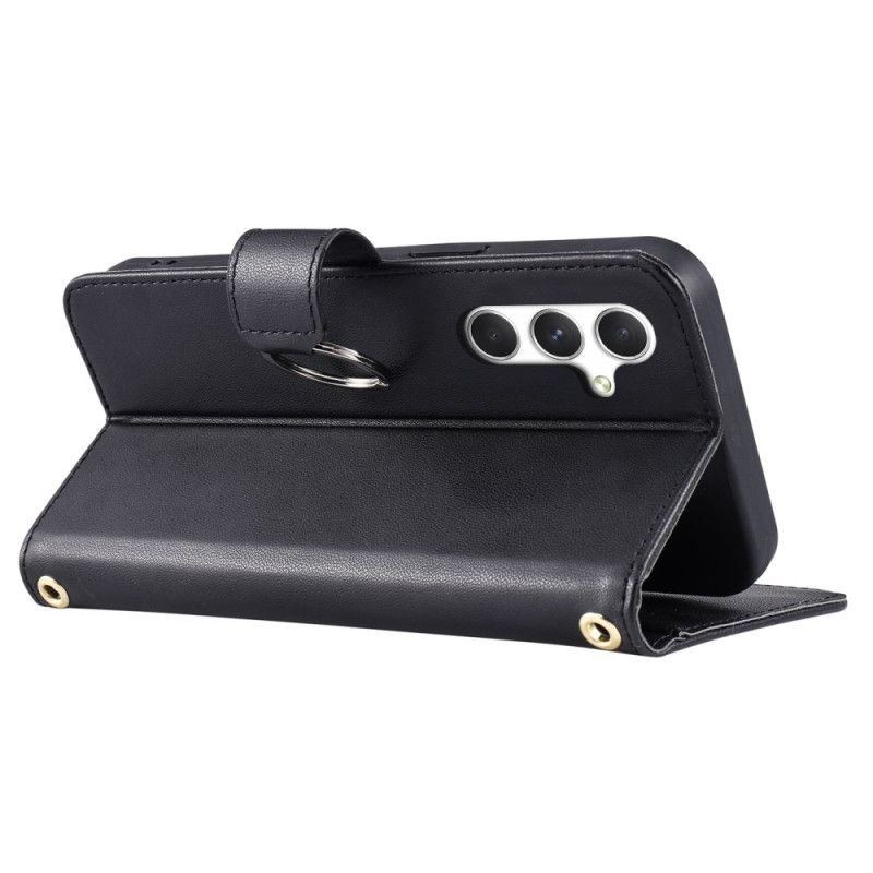 Flip Cover Til Samsung Galaxy S25 5g Rund Ring Og Remme