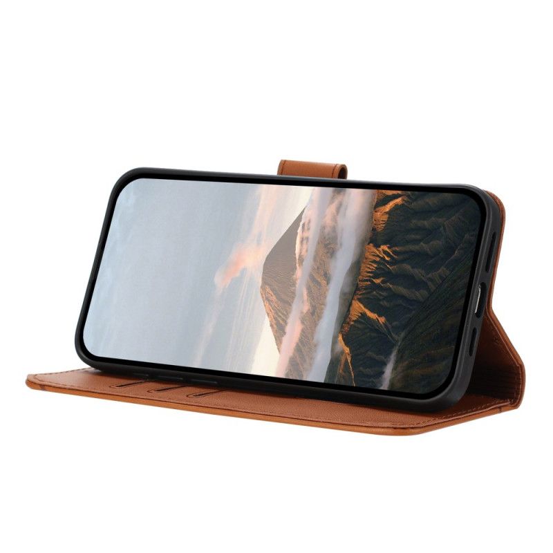 Flip Cover Til Samsung Galaxy S25 5g Snor Med Trekantet Mønster