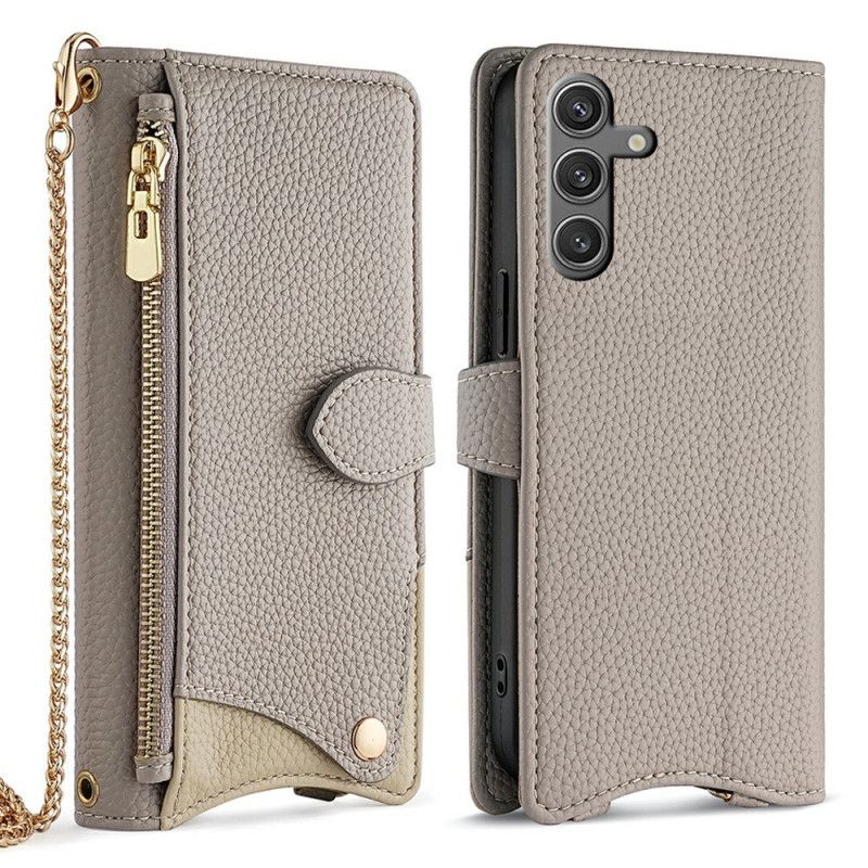 Flip Cover Til Samsung Galaxy S25 5g Spejl Og Kæde