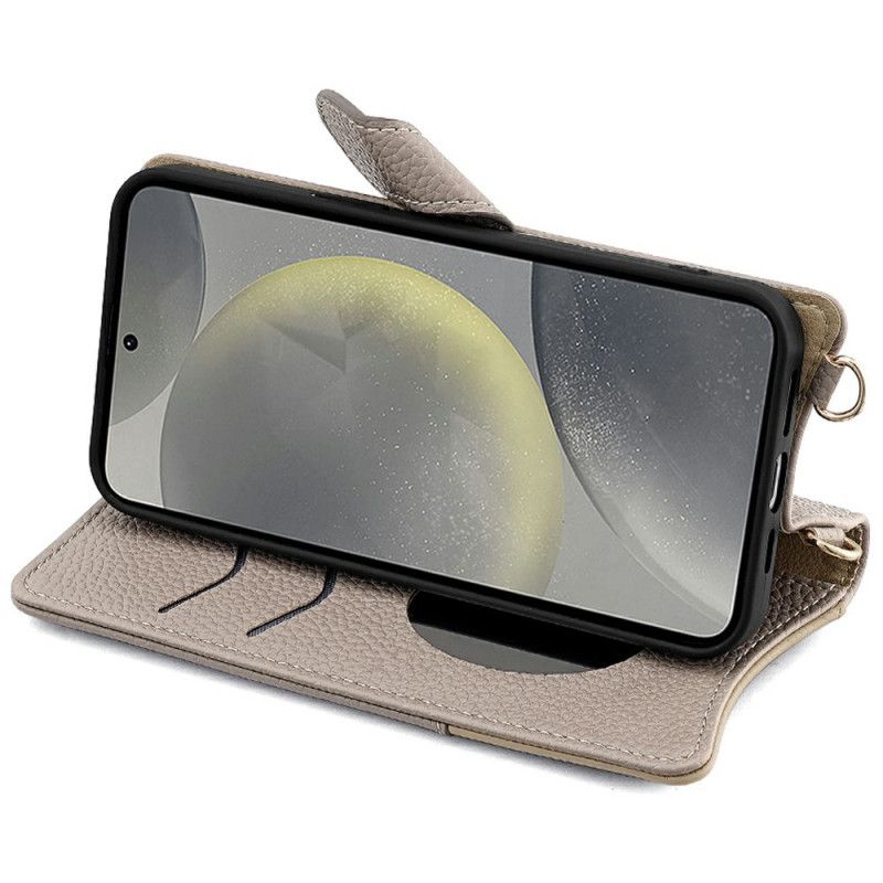 Flip Cover Til Samsung Galaxy S25 5g Spejl Og Kæde