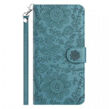 Læder Cover Samsung Galaxy S25 5g Blomsterprint