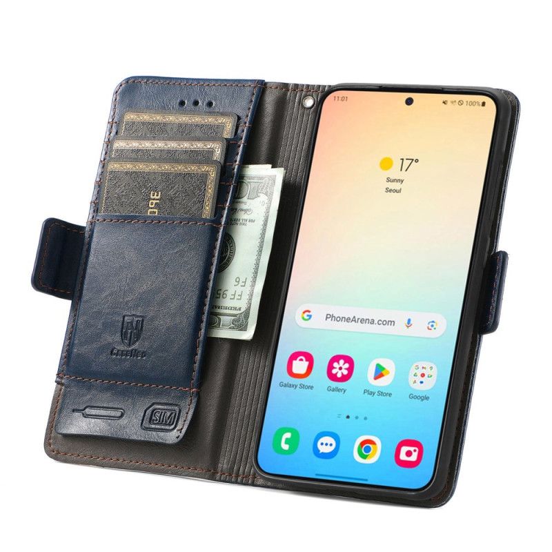 Læder Cover Samsung Galaxy S25 5g Caseneo Rfid-beskyttelse