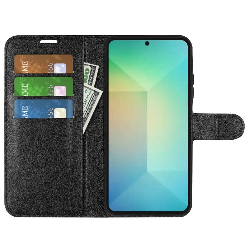 Læder Cover Samsung Galaxy S25 5g Telefon Etui Klassisk Litchi-kunstlæder