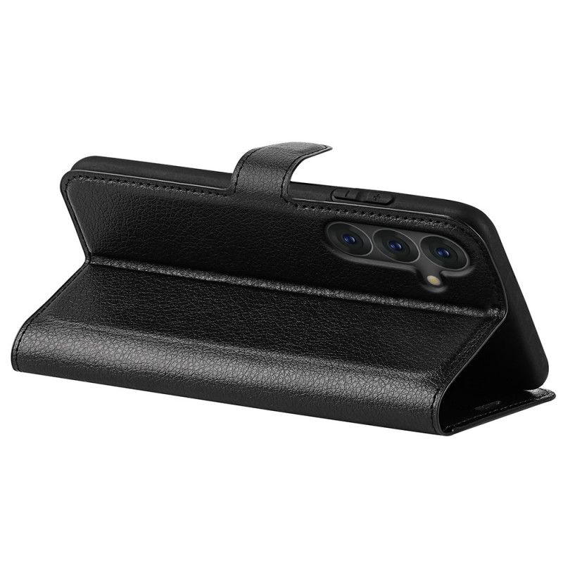 Læder Cover Samsung Galaxy S25 5g Telefon Etui Klassisk Litchi-kunstlæder