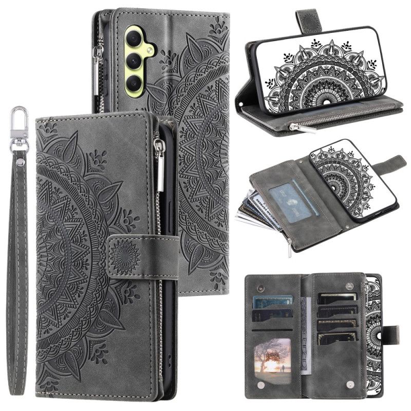Læder Cover Samsung Galaxy S25 5g Telefon Etui Mandala Ruskindseffektpung