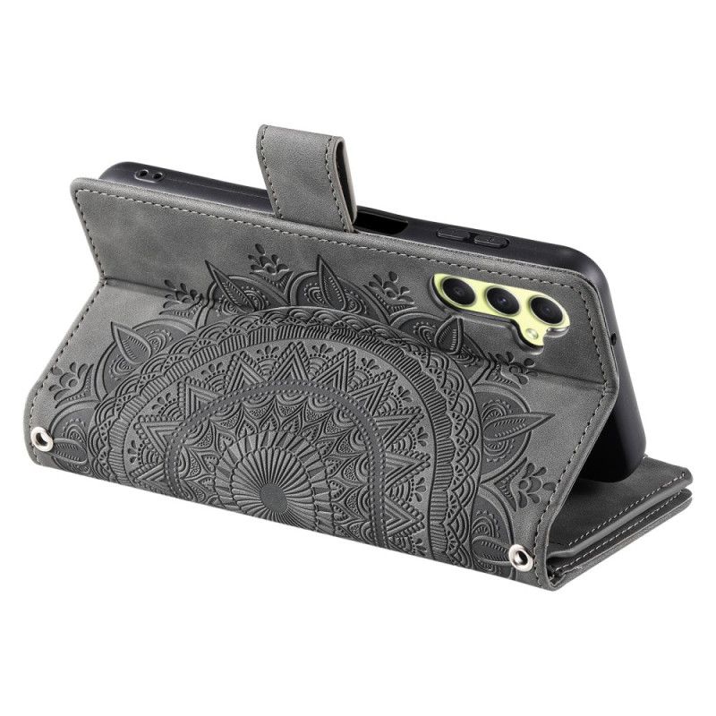 Læder Cover Samsung Galaxy S25 5g Telefon Etui Mandala Ruskindseffektpung