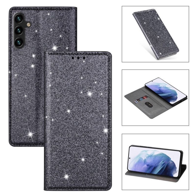 Læder Cover Samsung Galaxy S25 5g Telefon Etui Pailletter