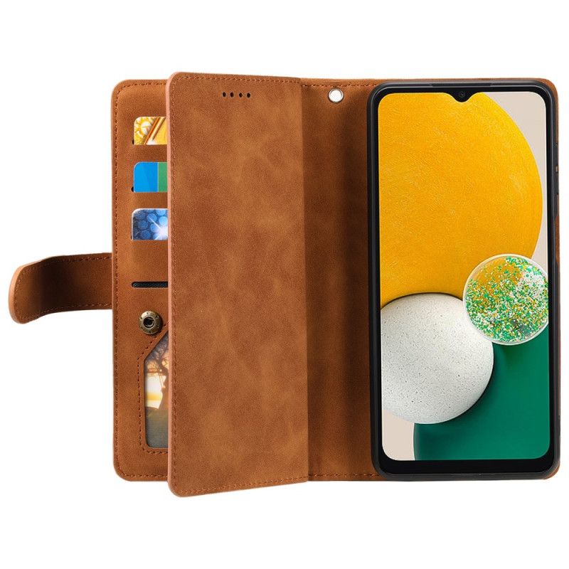 Læder Cover Samsung Galaxy S25 5g Telefon Etui Pung Med 9 Kortpladser Og Snor
