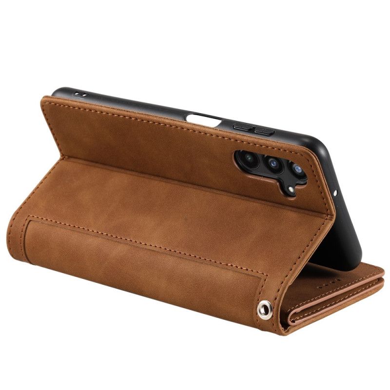Læder Cover Samsung Galaxy S25 5g Telefon Etui Pung Med 9 Kortpladser Og Snor