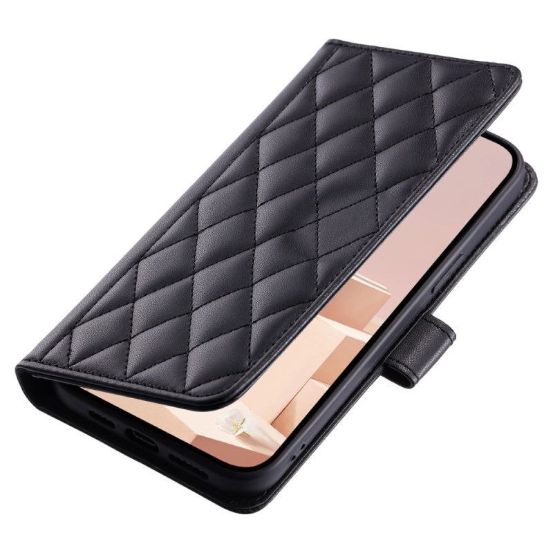 Læder Cover Samsung Galaxy S25 5g Telefon Etui Quiltet Design Plus