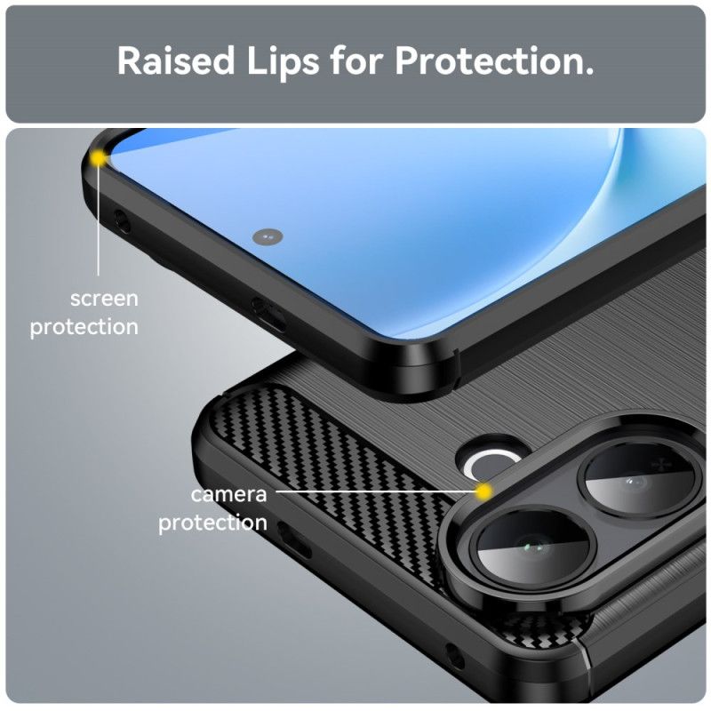 Cover Vivo V60 Lite Børstet Kulfiber