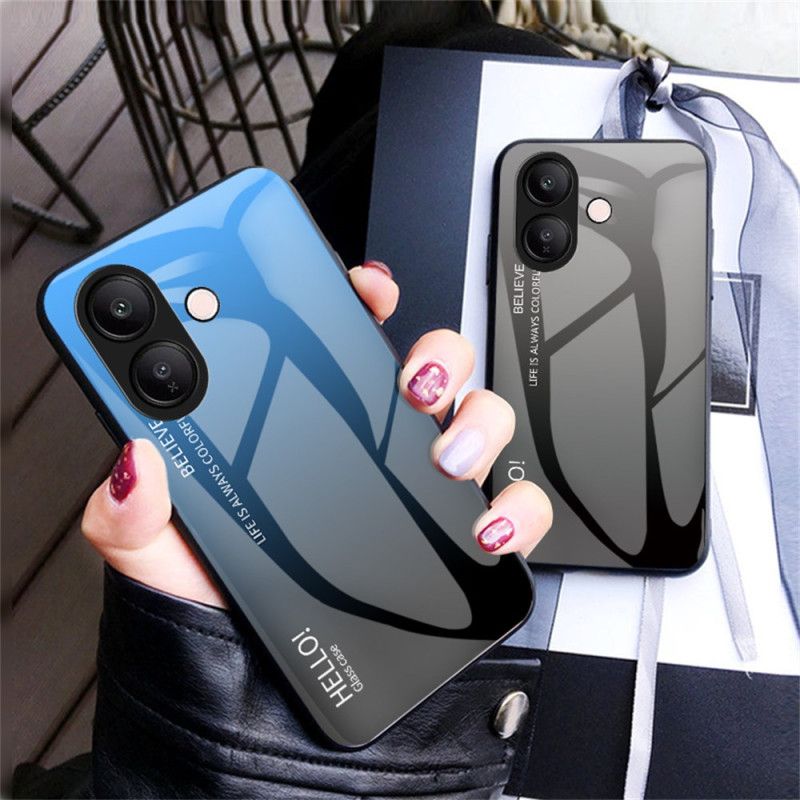 Cover Vivo V60 Lite Hello Hærdet Glas