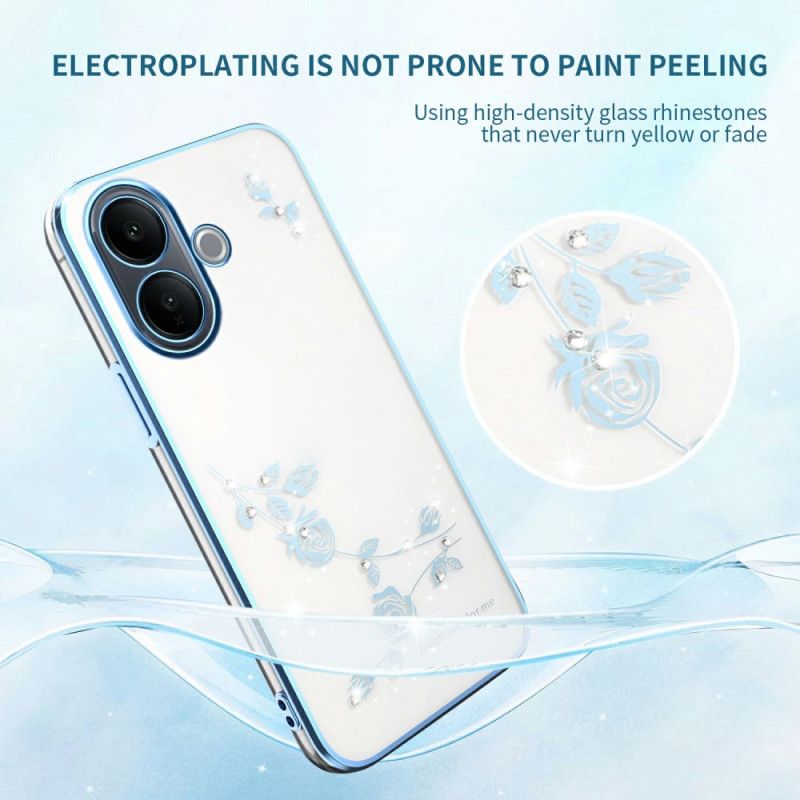 Cover Vivo V60 Lite Rhinsten Og Evige Blomster