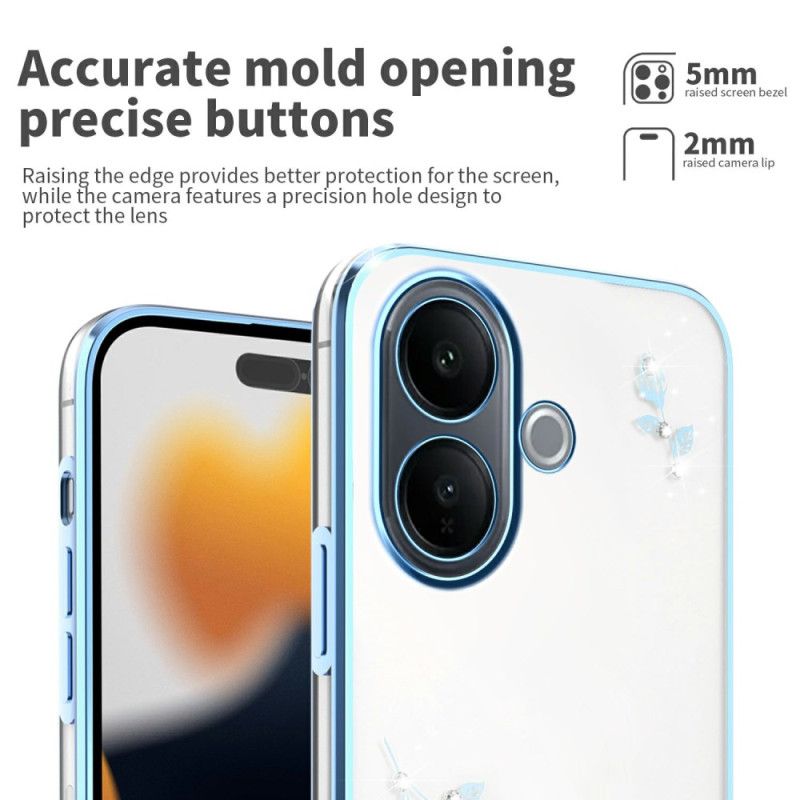 Cover Vivo V60 Lite Rhinsten Og Evige Blomster