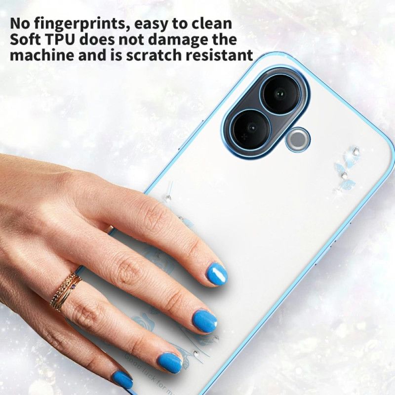Cover Vivo V60 Lite Rhinsten Og Evige Blomster
