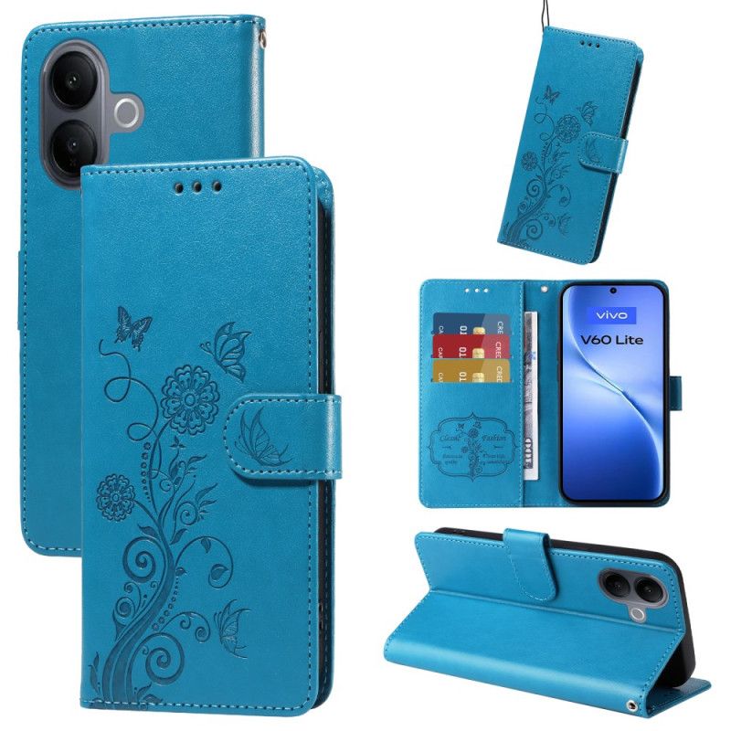 Flip Cover Til Vivo V60 Lite Blomsterprint