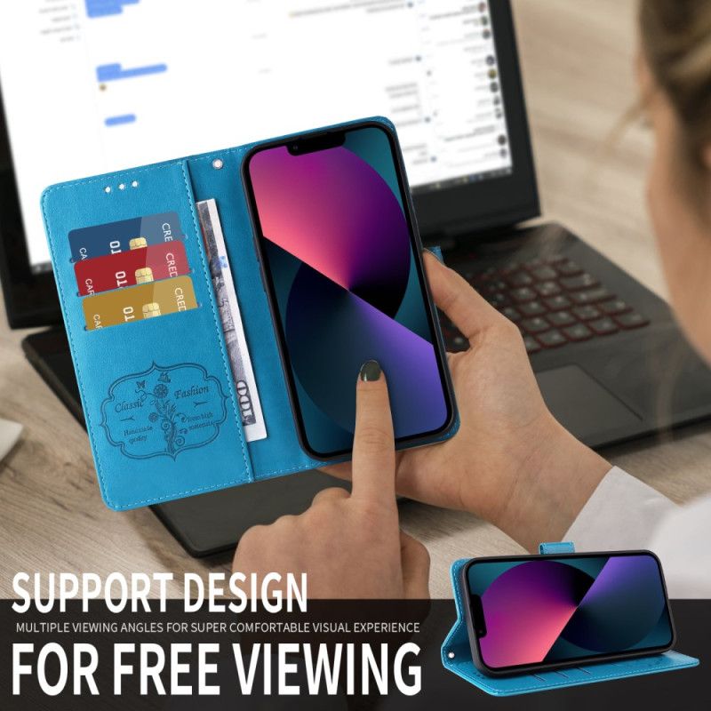 Flip Cover Til Vivo V60 Lite Blomsterprint