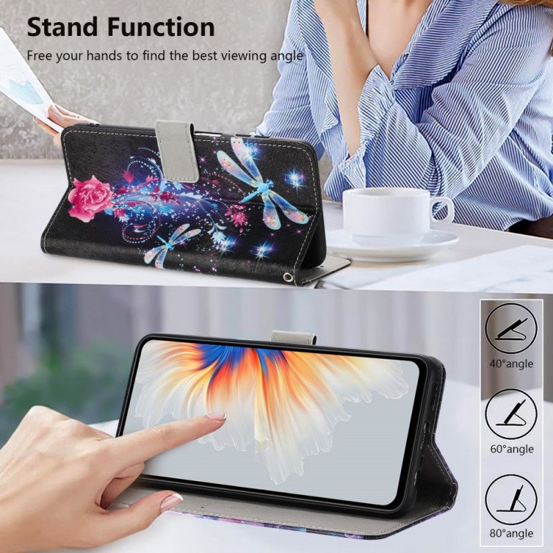 Flip Cover Til Vivo V60 Lite Lysende Guldsmede