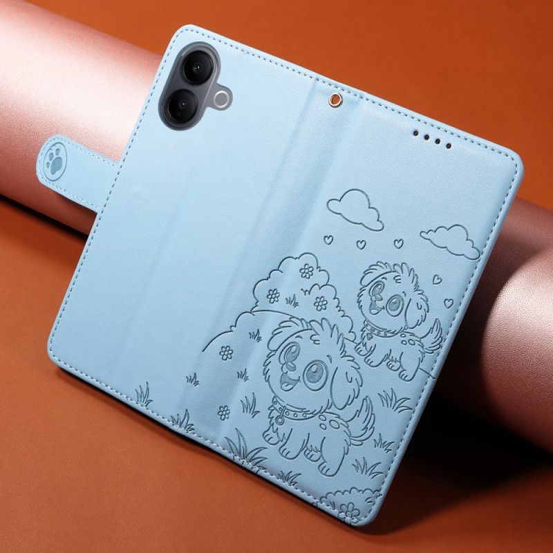 Flip Cover Til Vivo V60 Lite Rfid-beskyttelse Og Hundemønster