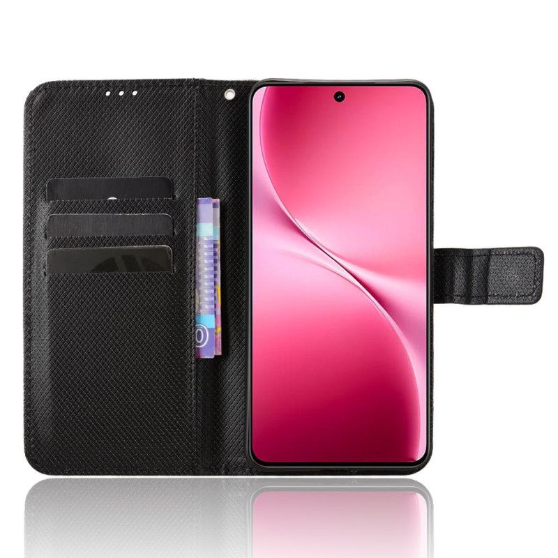 Flip Cover Vivo V60 Lite Diamanttekstur