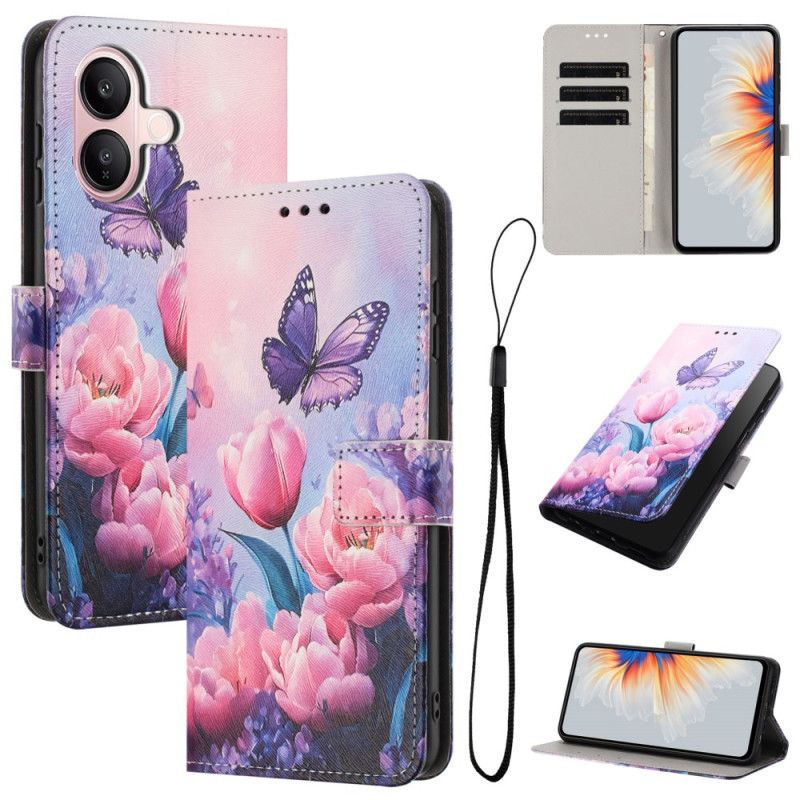 Flip Cover Vivo V60 Lite Tulipaner