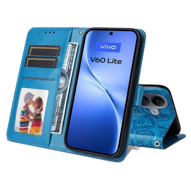Læder Cover Vivo V60 Lite Telefon Etui Mandala