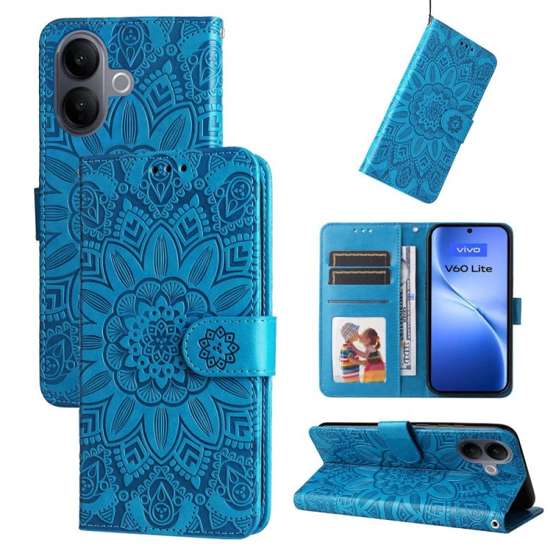 Læder Cover Vivo V60 Lite Telefon Etui Mandala