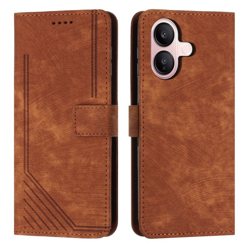 Læder Cover Vivo V60 Lite Telefon Etui Retrodesign