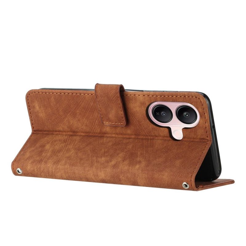 Læder Cover Vivo V60 Lite Telefon Etui Retrodesign