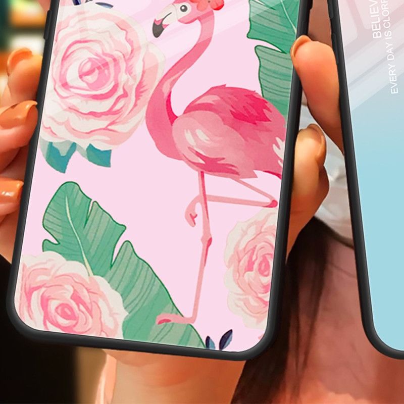 Cover iPhone 16 Plus Lyserøde Blomster Af Hærdet Glas