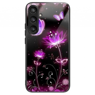 Cover Samsung Galaxy S25 Plus 5g Blomster Og Sommerfugle I Hærdet Glas
