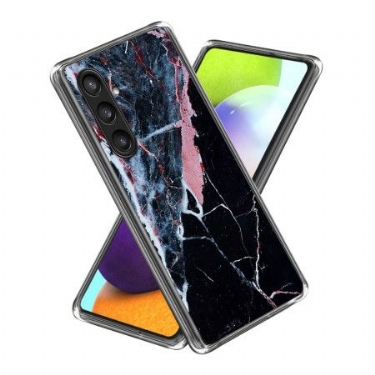 Cover Samsung Galaxy S25 Plus 5g Sort Og Lyserød Marmor
