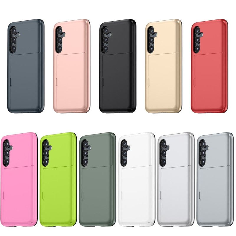 Cover Samsung Galaxy S25 Plus 5g Telefon Etui Integreret Kortholder Med Metaleffekt