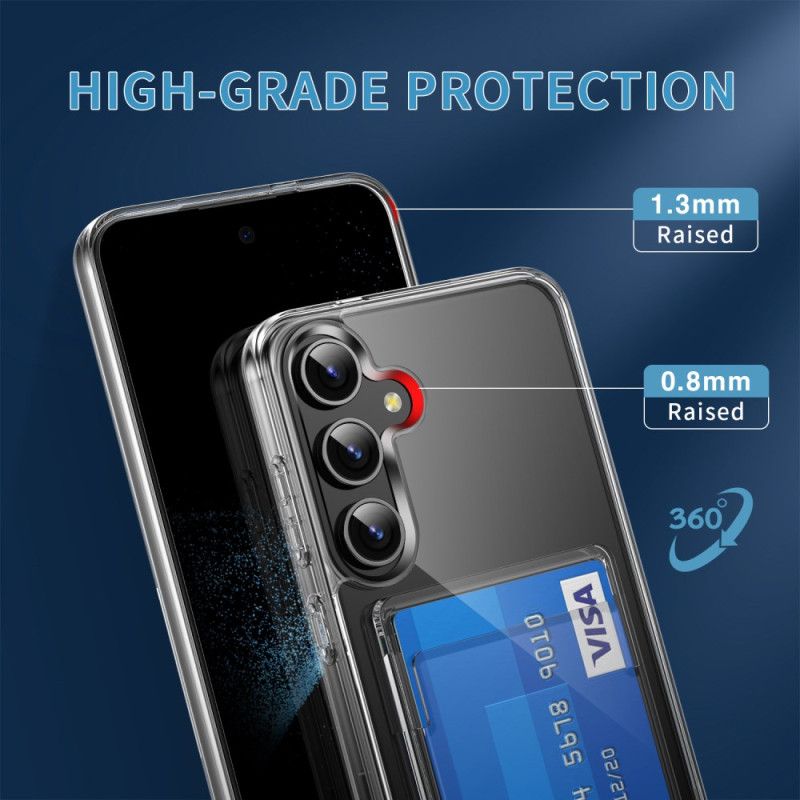 Cover Samsung Galaxy S25 Plus 5g Telefon Etui Klar Kortholder