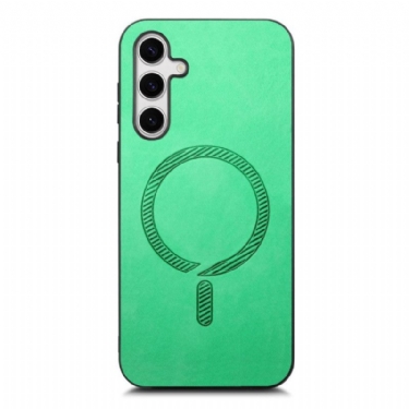 Cover Samsung Galaxy S25 Plus 5g Telefon Etui Lædereffekt Kompatibel Med Magsafe