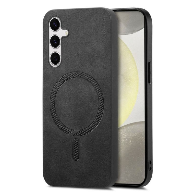 Cover Samsung Galaxy S25 Plus 5g Telefon Etui Lædereffekt Kompatibel Med Magsafe
