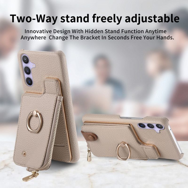 Cover Samsung Galaxy S25 Plus 5g Telefon Etui Pung Med Magnetisk Stativ