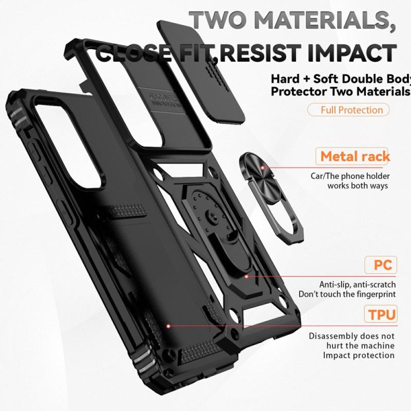 Cover Til Samsung Galaxy S25 Plus 5g Klassisk Ringholder Og Linsebeskytter