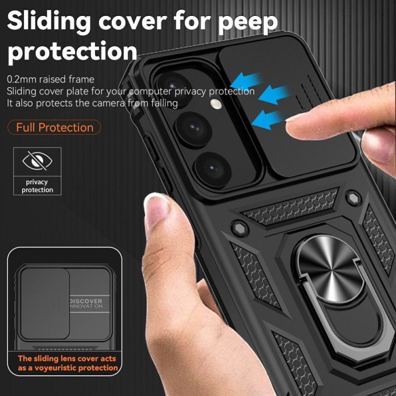 Cover Til Samsung Galaxy S25 Plus 5g Klassisk Ringholder Og Linsebeskytter