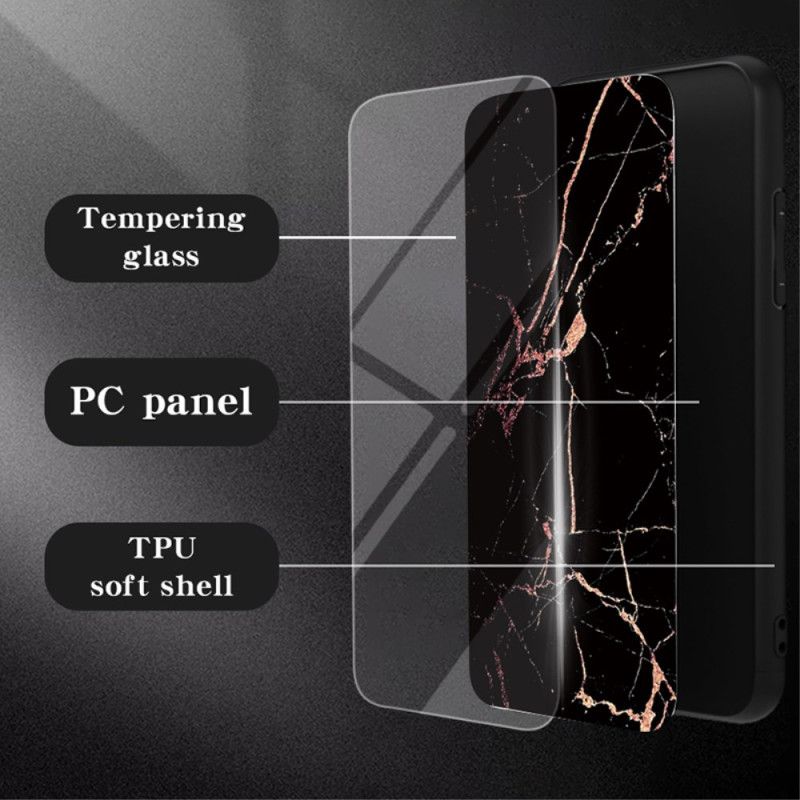 Cover Til Samsung Galaxy S25 Plus 5g Marmoreret Hærdet Glas
