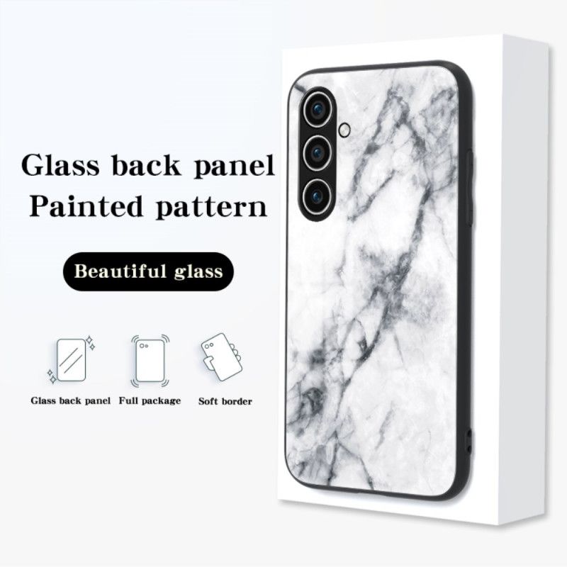 Cover Til Samsung Galaxy S25 Plus 5g Marmoreret Hærdet Glas