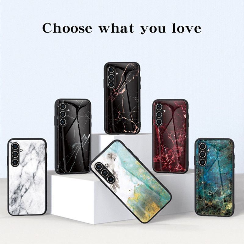 Cover Til Samsung Galaxy S25 Plus 5g Marmoreret Hærdet Glas