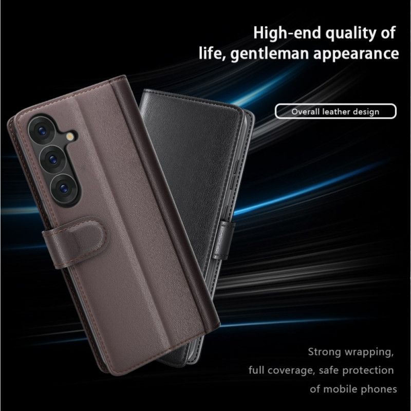 Flip Cover Samsung Galaxy S25 Plus 5g Ægte Læder