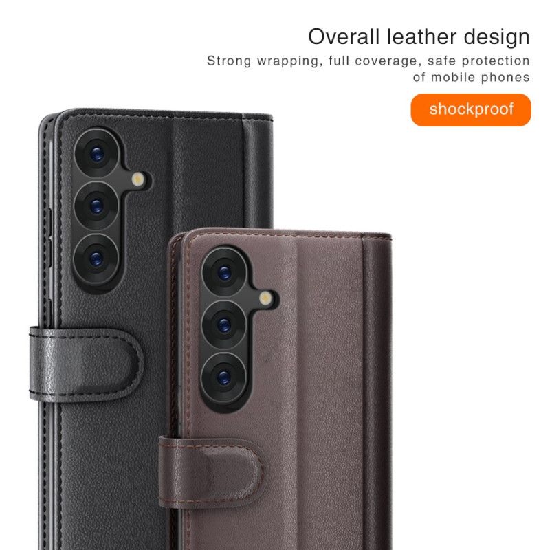 Flip Cover Samsung Galaxy S25 Plus 5g Ægte Læder