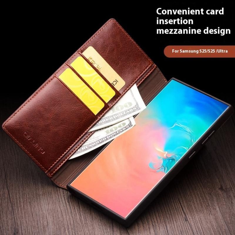 Flip Cover Samsung Galaxy S25 Plus 5g Ægte Læder
