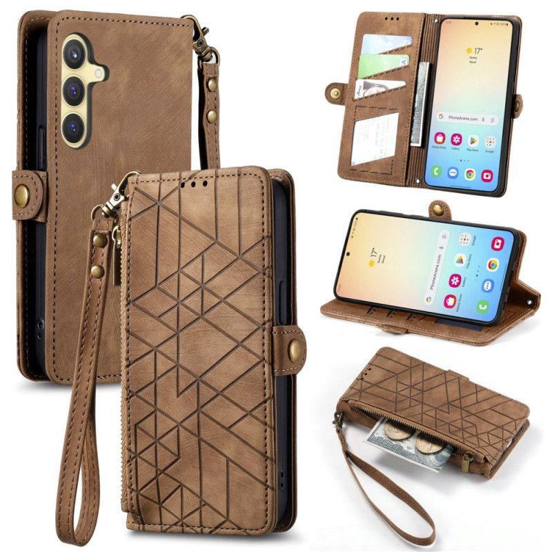Flip Cover Samsung Galaxy S25 Plus 5g Geometrisk Linjepung