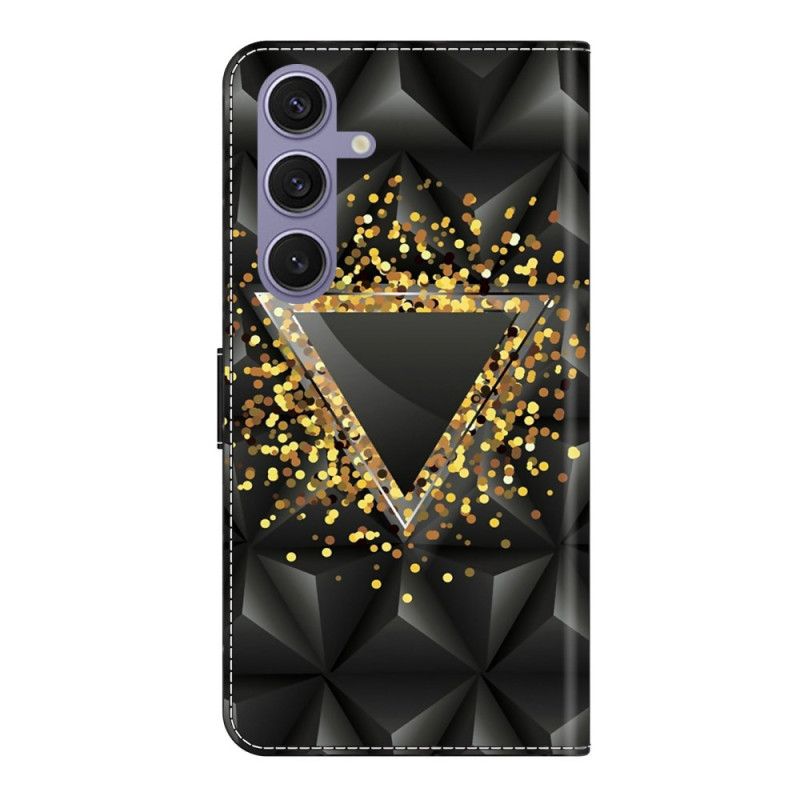 Flip Cover Samsung Galaxy S25 Plus 5g Guldtrekant